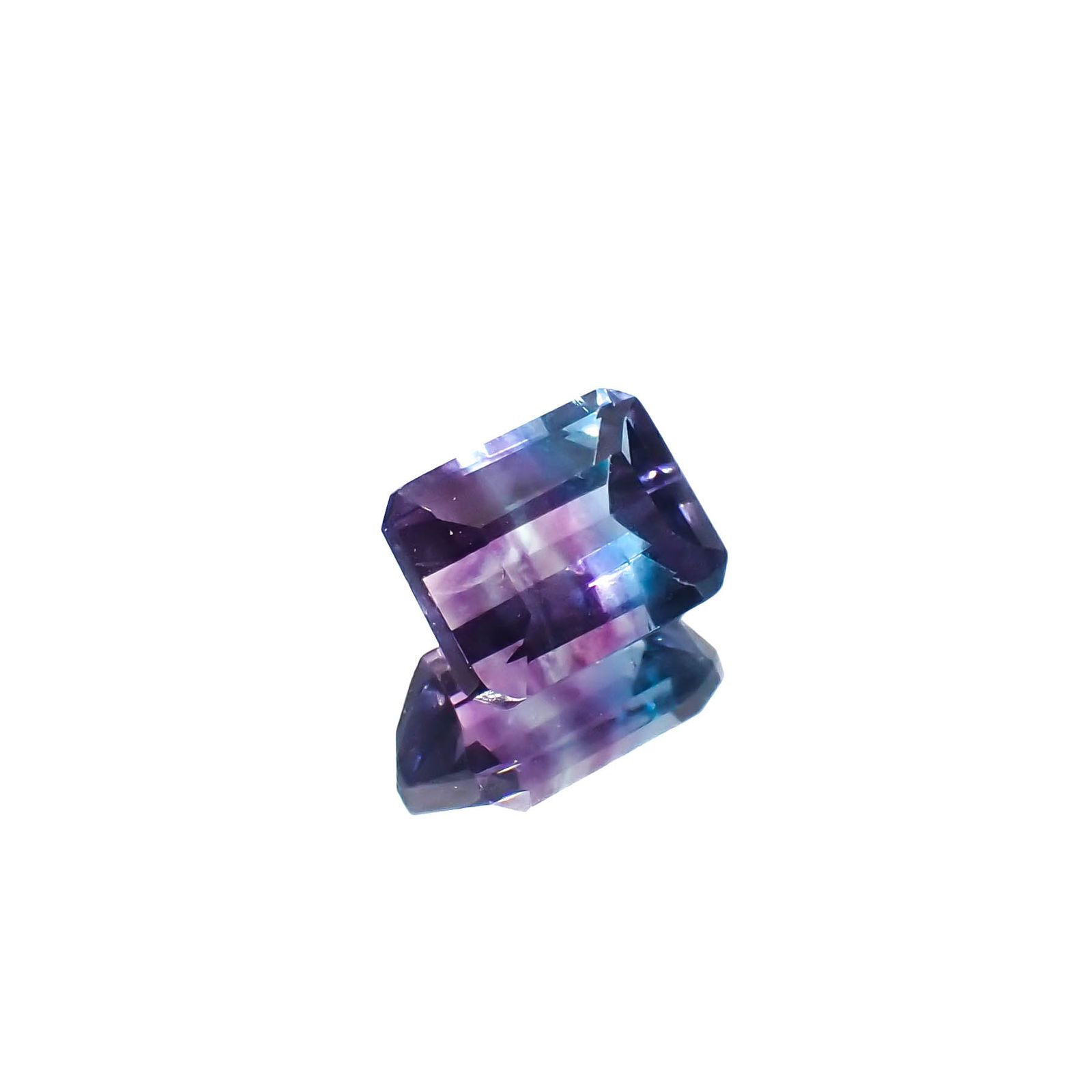 パーティカラーフローライト ブラジル産 3.28ct[230421751]9x7mm前後