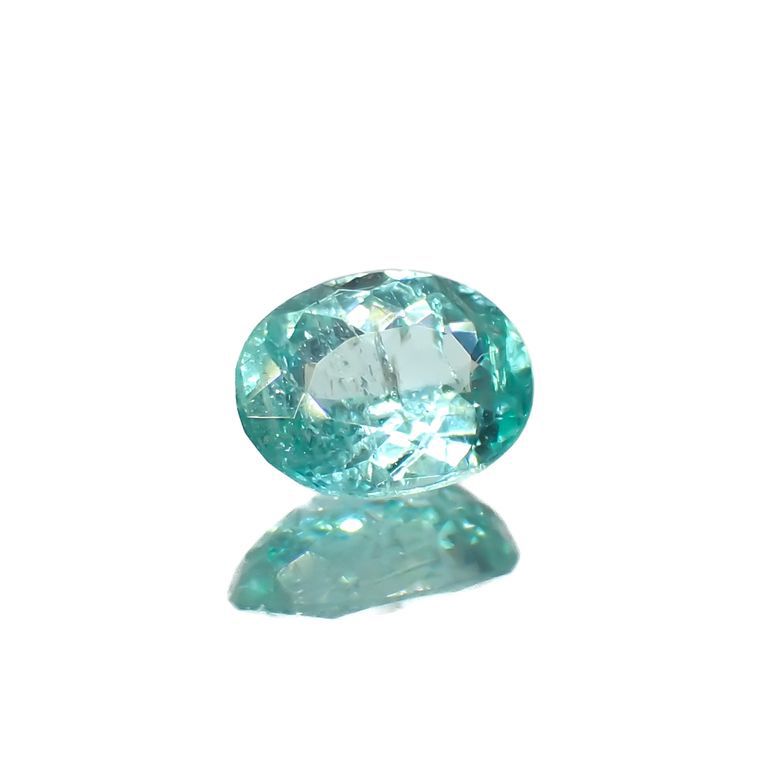 パライバトルマリン(宝石名トルマリン/別名パライバ・トルマリン)ブラジル・パライバ州バターリャ鉱山産 0.25ct 識別済[221018836]4.7x3.6mm前後