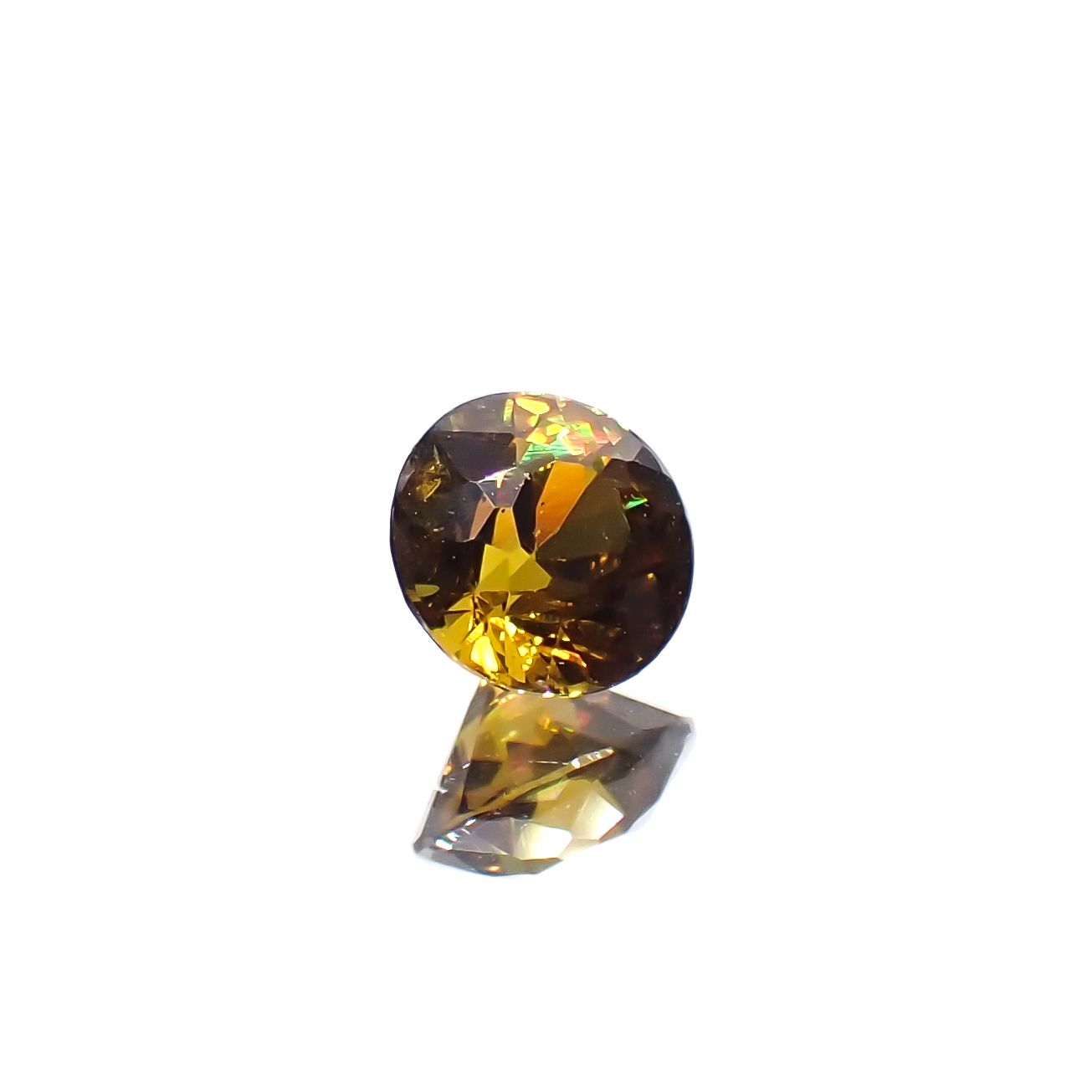 アンドラダイトグロッシュラーガーネット(宝石名アンドラダイト/グロッシュラー・ガーネット)ナミビア産 0.46ct 識別済[231224552]4.5x4.5mm前後