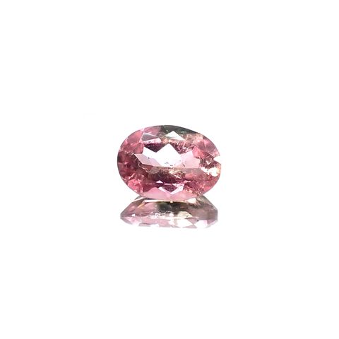 バイカラートルマリン(宝石名ピンク・トルマリン) ブラジル産 1.14ct 識別済[210711890]7.9×5.7mm前後