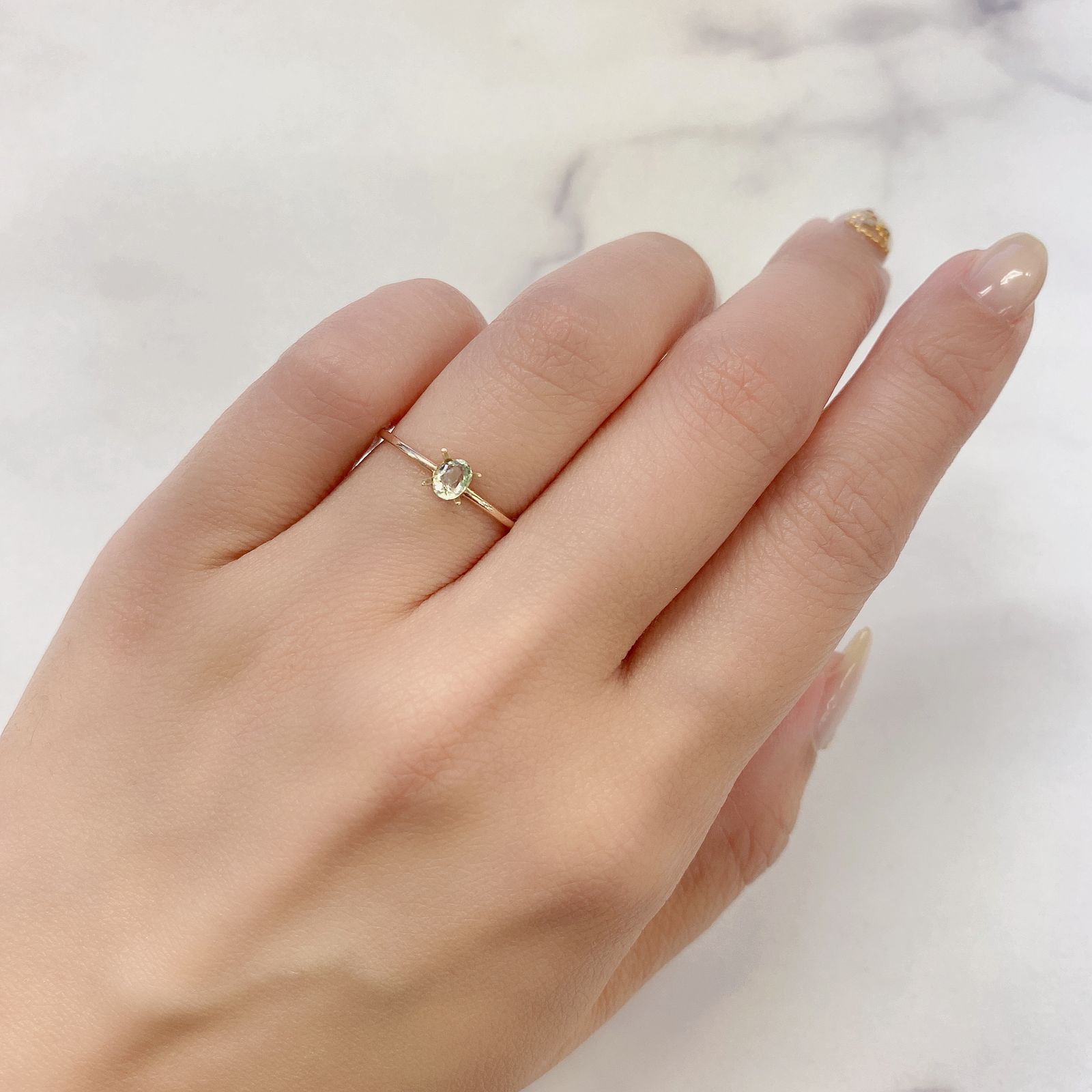 ハイアライトオパール(宝石名オパール) メキシコ産 0.162ct ソ付(彩珠)[210712059]4.1×3.1mm前後