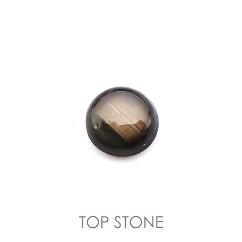 ゴールドシーンサファイア(宝石名シーン・サファイア)ケニア産 0.40ct 識別済[220616221]4.3x4.2mm前後