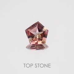 ◇ペンタゴンカット◇バイカラートルマリンSA(宝石名バイカラー・トルマリン) ブラジル/アフリカ産 0.33ct 識別済[21019550]5×5mm前後