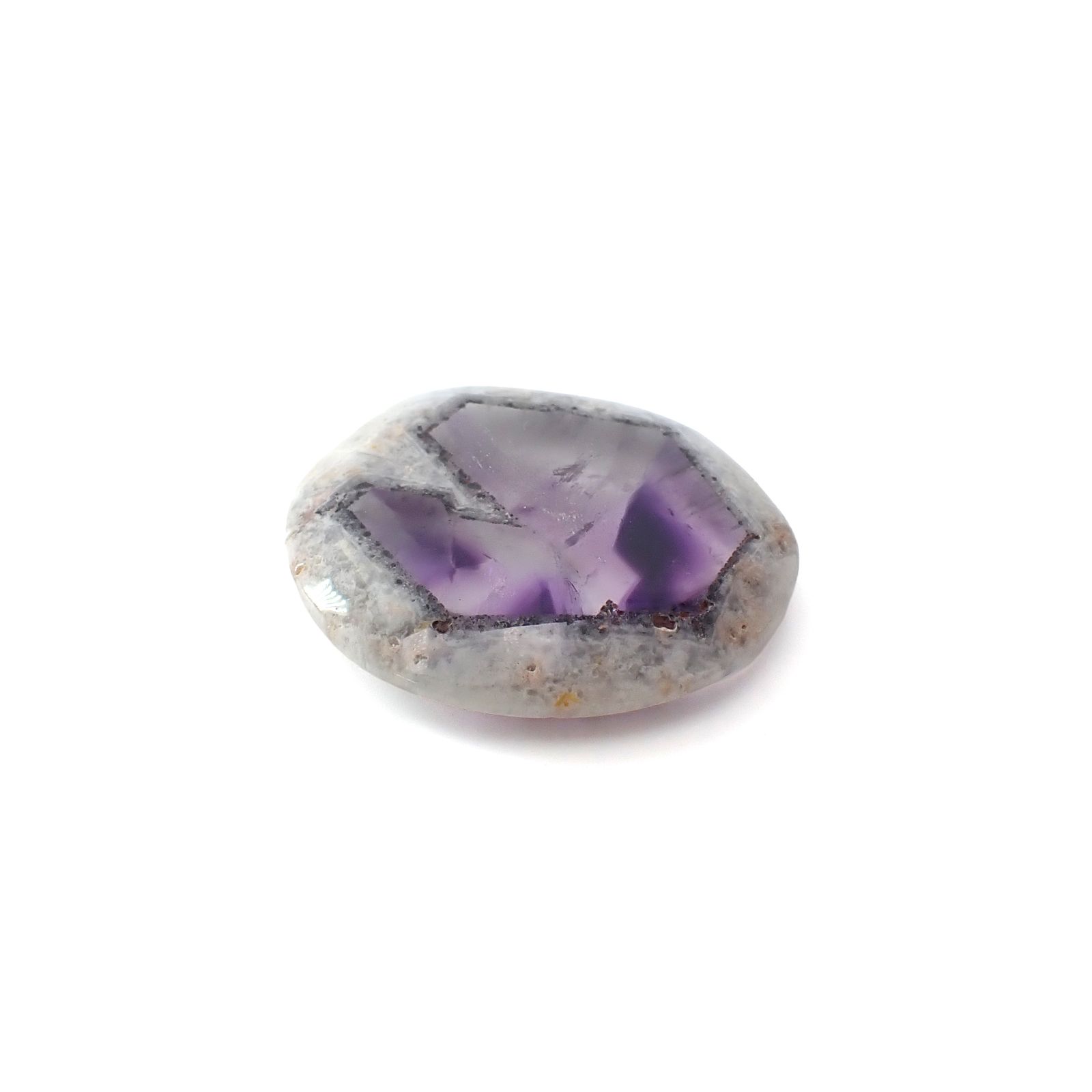 ◇フリーフォーム◇トラピッチェアメジスト 母岩付き ブラジル産 52.51ct [250730683]33.6x31.8mm前後