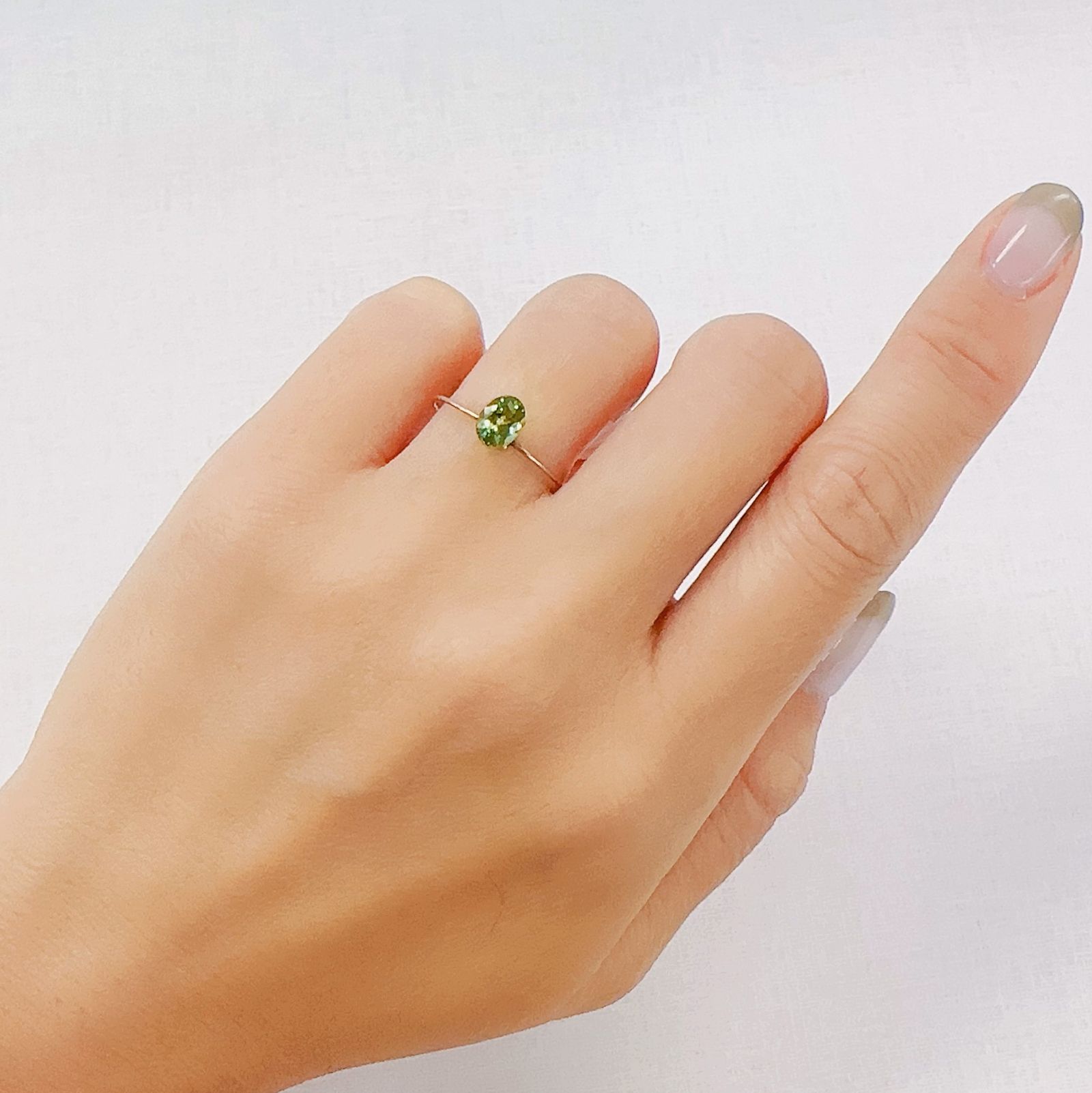 クロムトルマリン(宝石名クロム・トルマリン)タンザニア産 0.60ct 識別済[230823070]6.3x4.6mm前後
