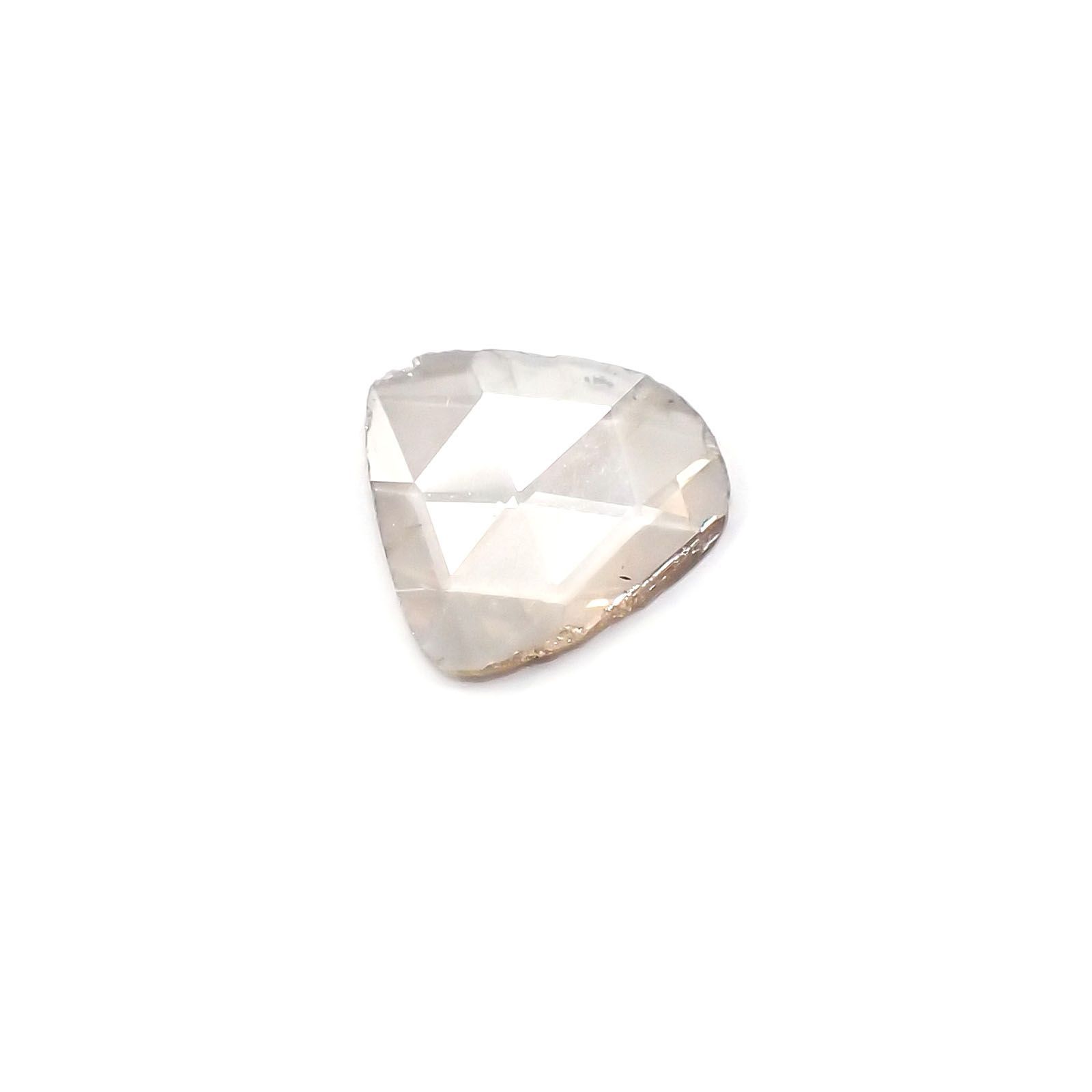 スライスダイヤモンド(宝石名ダイアモンド) 南アフリカ産 0.21ct 識別済[21036569]6.1×5.4mm前後