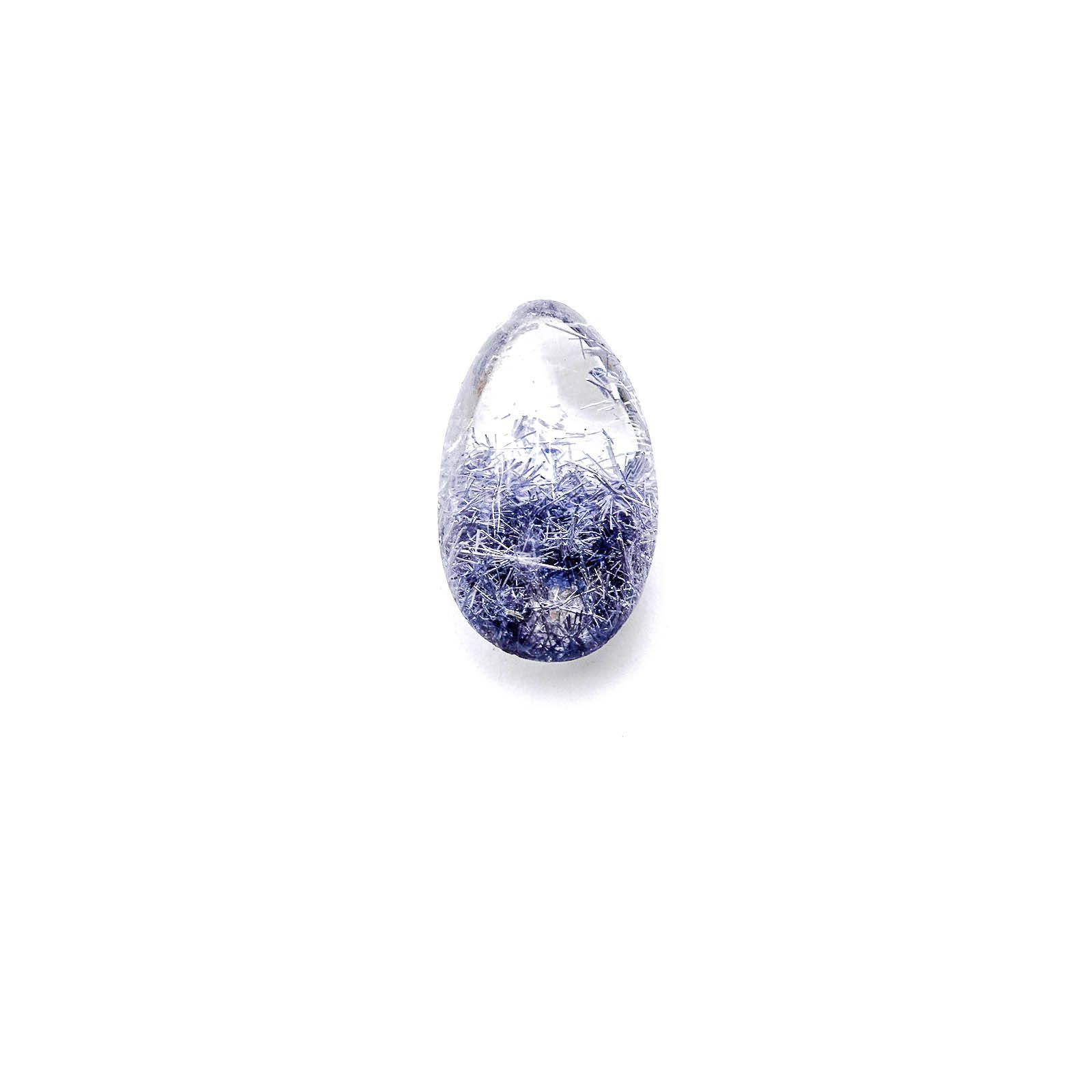 デュモルチェライトインクォーツ ブラジル産 12.63ct[230522162]20.3x12.1mm前後