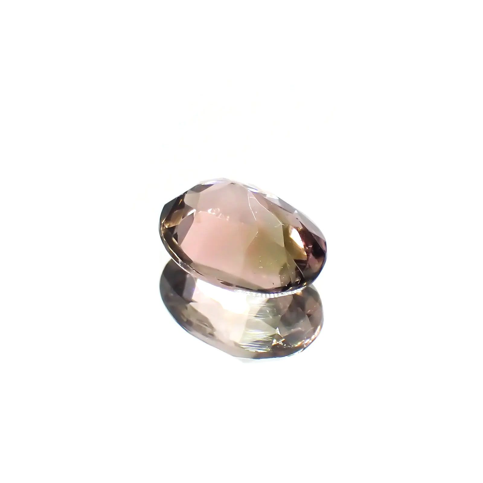 バイカラートルマリン(宝石名トルマリン)コンゴ産 1.25ct 識別済[250115000]8x6mm前後