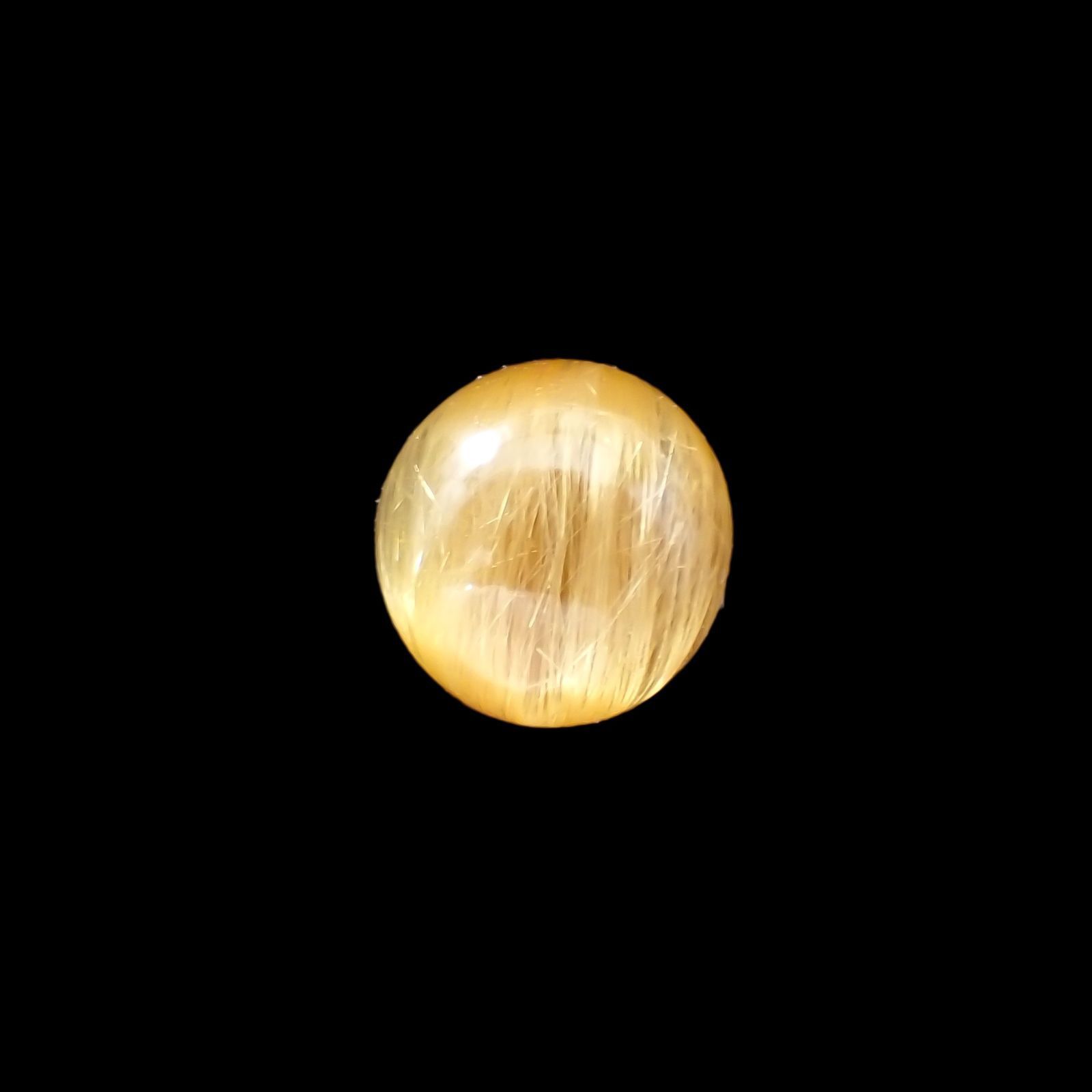 ルチルクォーツ(宝石名ルチルレイテッド・クォーツ) ブラジル産 識別済 2.31ct / 7.8×7.5mm前後 [251013308]