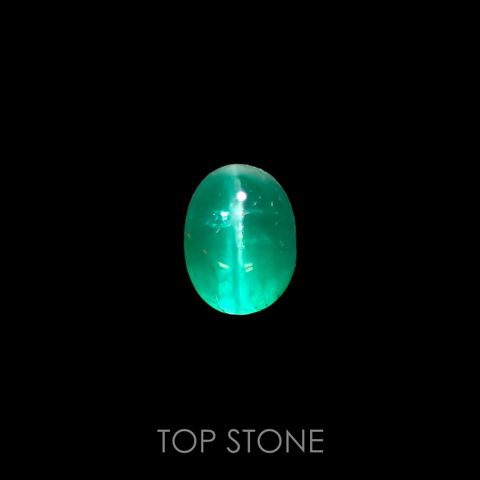 エメラルドキャッツアイ(宝石名エメラルド)コロンビア産 1.07ct 識別済[220115185]6.4x4.8mm前後