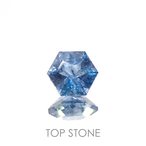 ◇ヘキサゴンカット◇サンタマリアアクアマリン ブラジル産 0.60ct[230119917]5.2x5.1mm前後