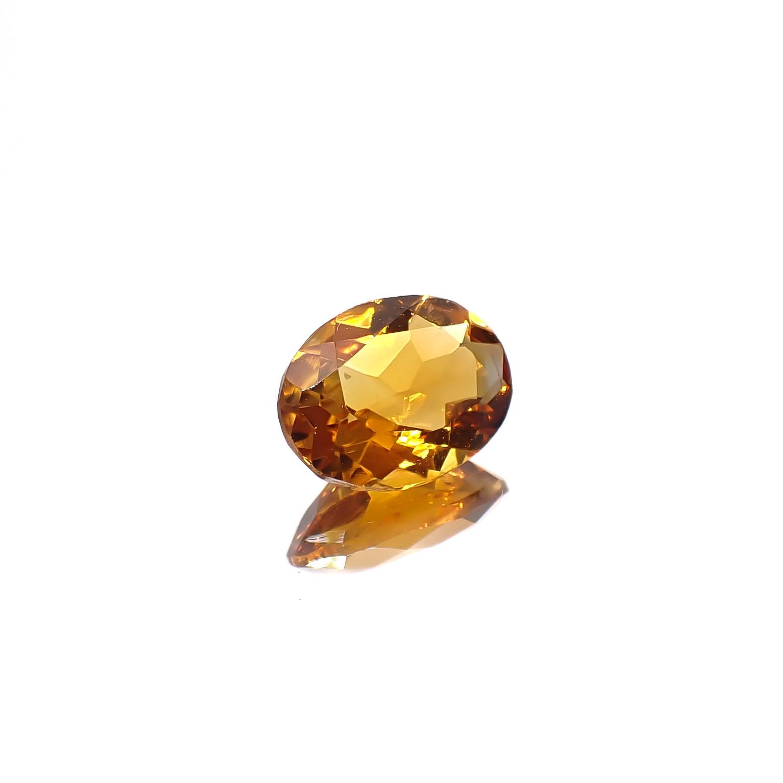 マデイラシトリン ブラジル・ミナスジェライス州産 1.03ct [241029248]8.1x6.1mm前後