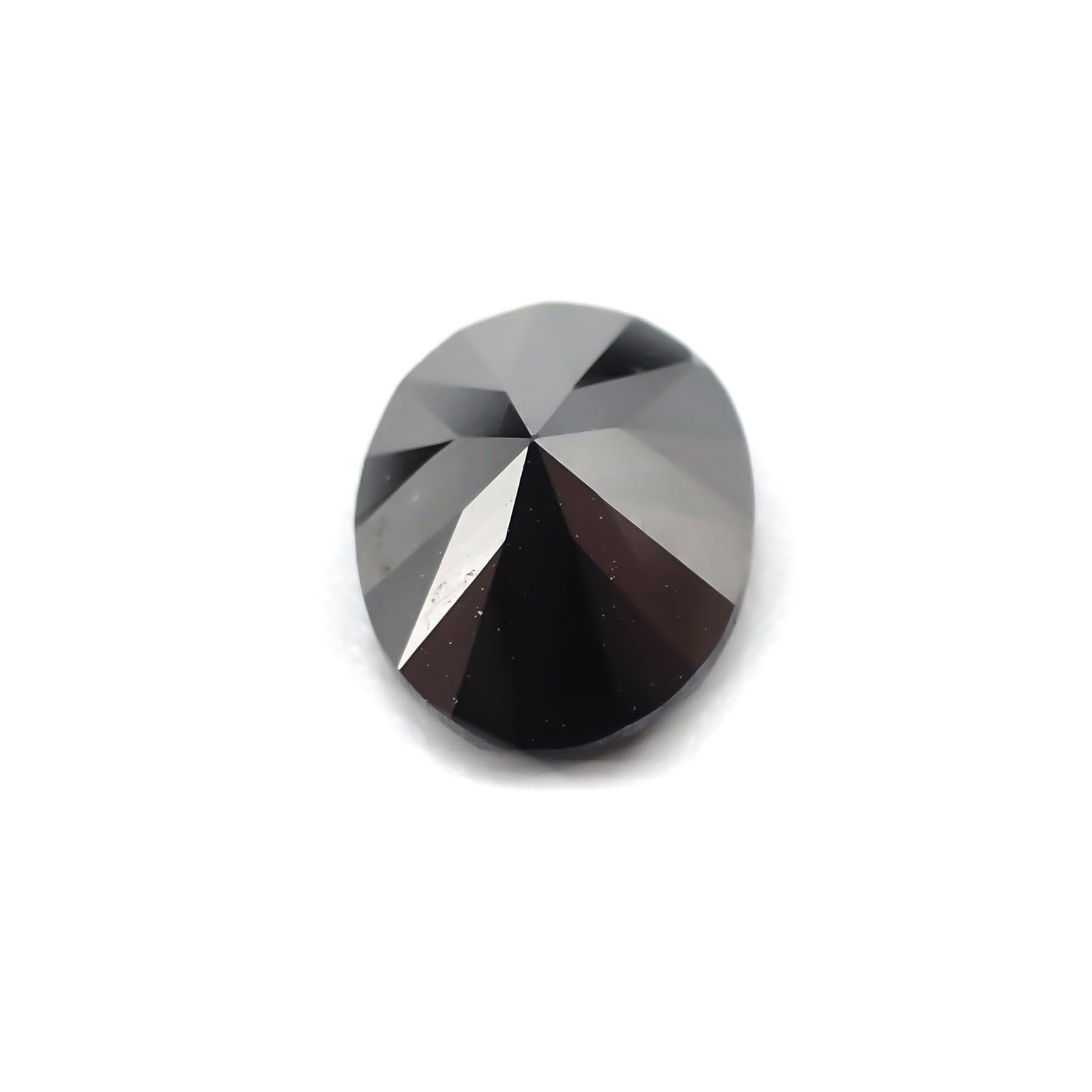 ブラックダイヤモンド(宝石名ダイアモンド) ジンバブエ産 1.25ct 識別済[210410136]8.1×6.1mm前後