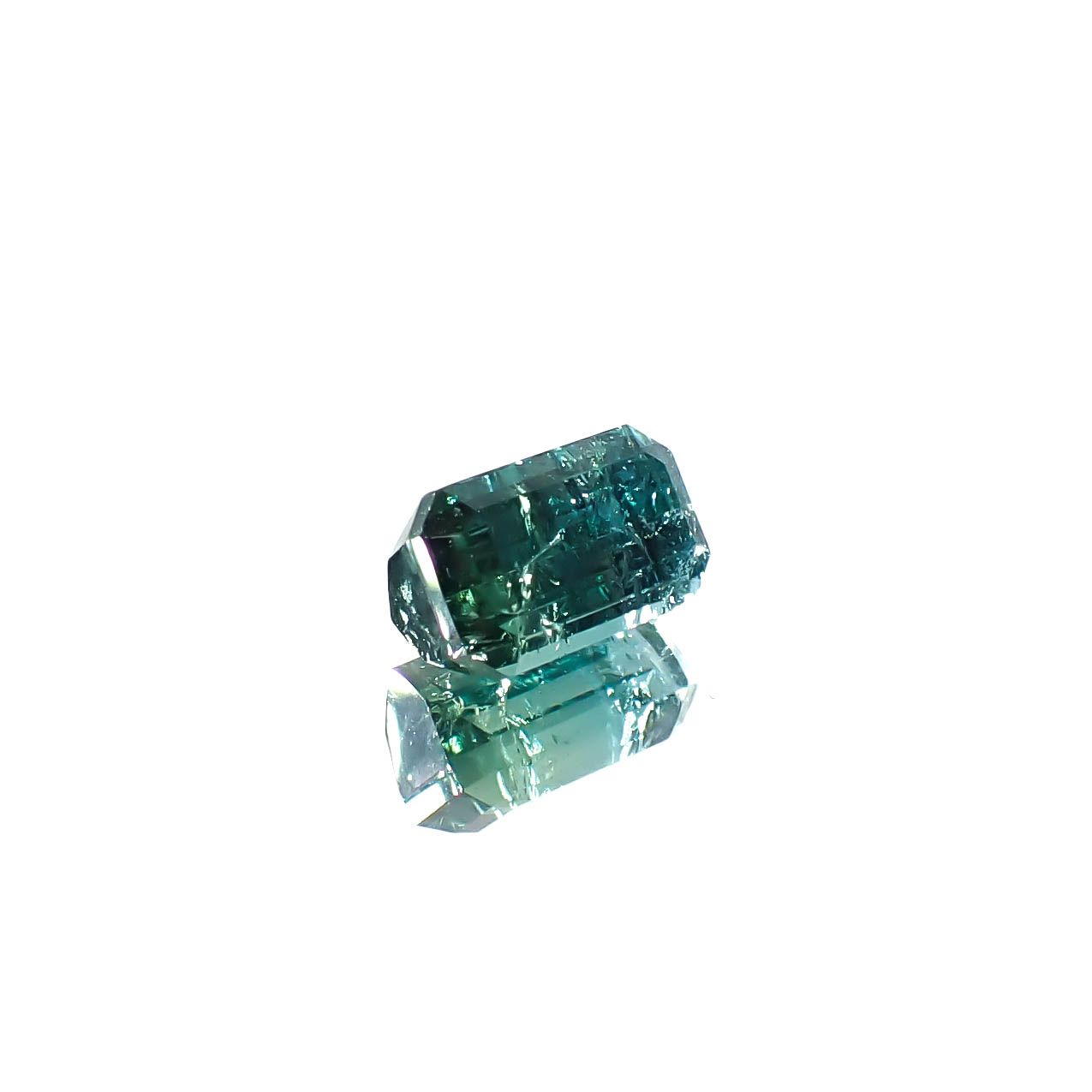 バイカラートルマリン アフガニスタン産 1.18ct [250730930]7x4.3mm前後