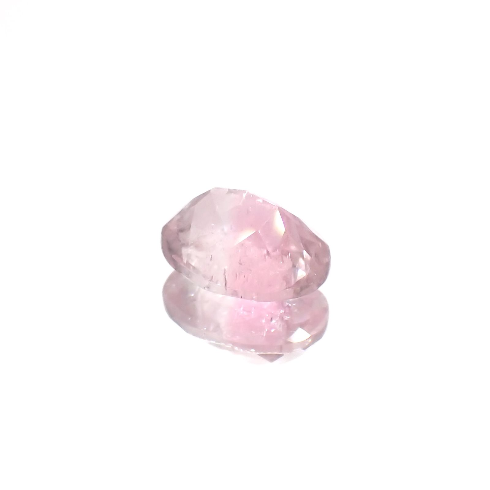 ピンククリスタルトルマリン(宝石名ピンク・トルマリン)コンゴ民主共和国産 1.33ct 識別済[230823235]8.1x6.1mm前後