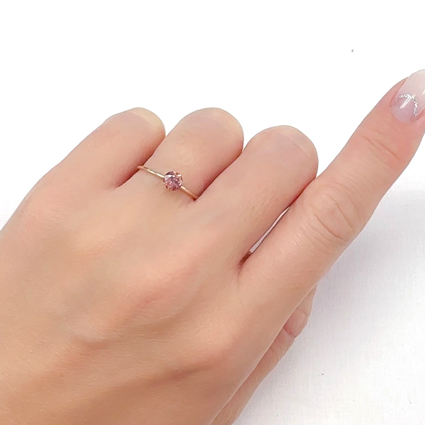 ピンクジルコン スリランカ/カンボジア産 0.64ct[240627913]4.6x4.6mm前後