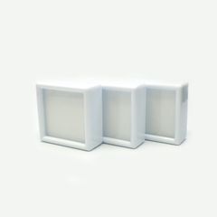 高品質 プラスチック ルースケース 白 20個セット 40×40mm前後