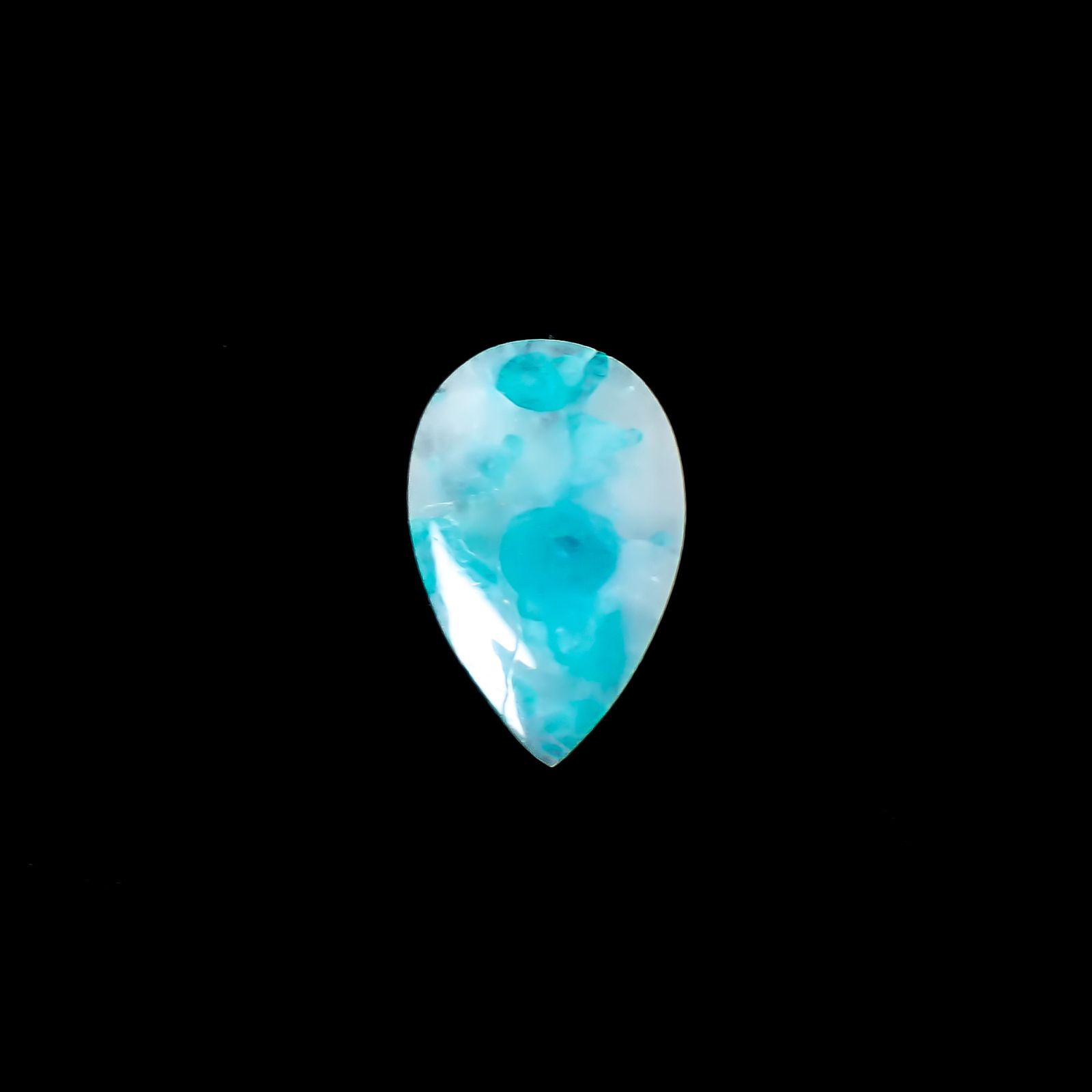 ◇リバーシブル◇パライバトルマリンインクオーツ ブラジル産 3.01ct / 15.9x10mm前後 [260932731]