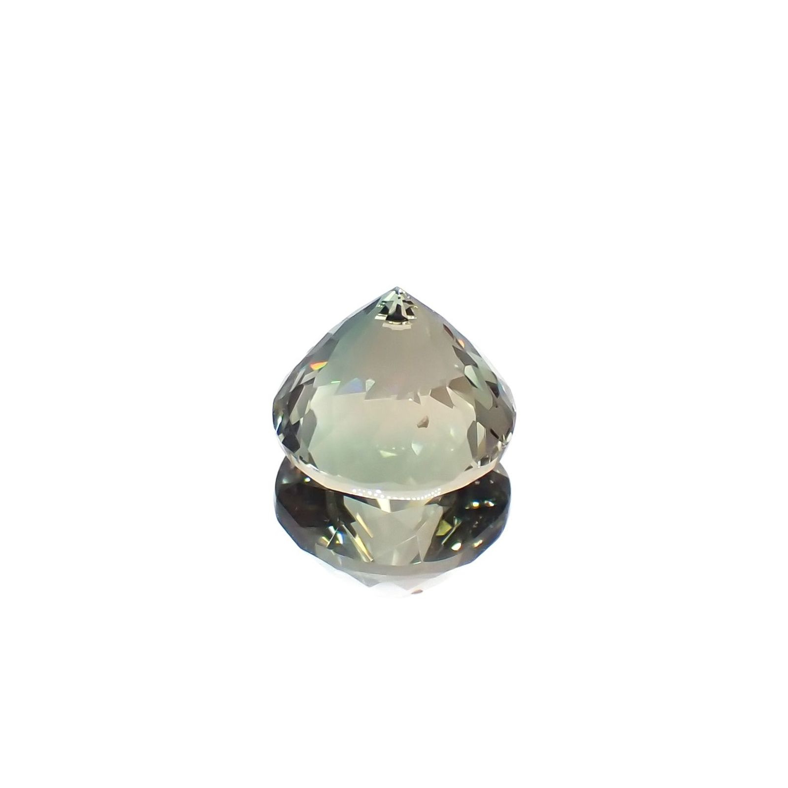 バイカラーオレゴンサンストーン(宝石名ラブラドライト)アメリカ・オレゴン州産 識別済 2.83ct / 9x8.9mm前後 [230321113]