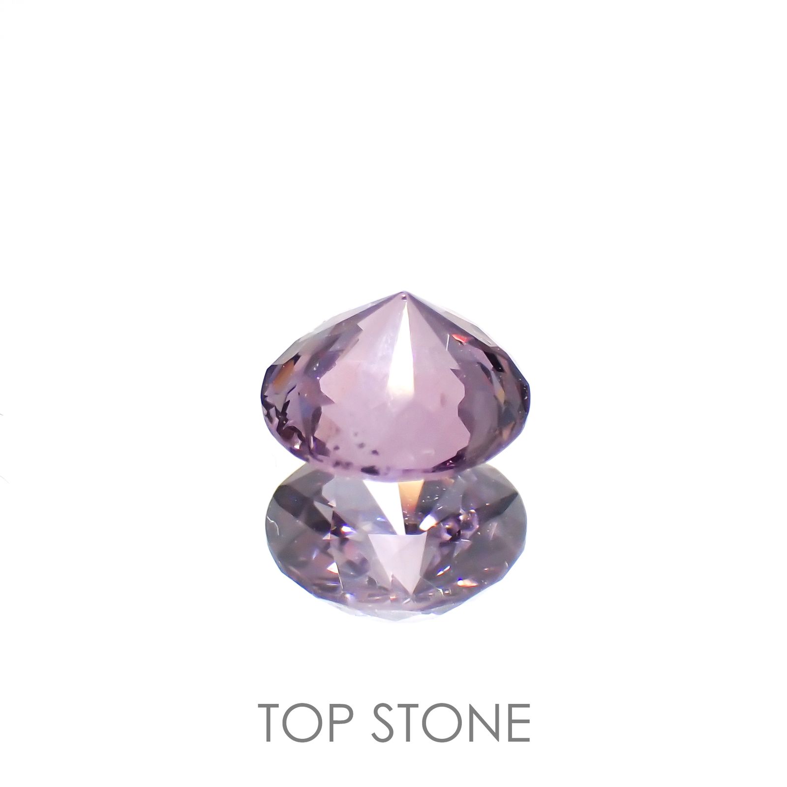 ラベンダーピンクスピネル(宝石名スピネル)ビルマ/マダガスカル産 0.61ct 識別済[220114554]5.1x5.1mm前後