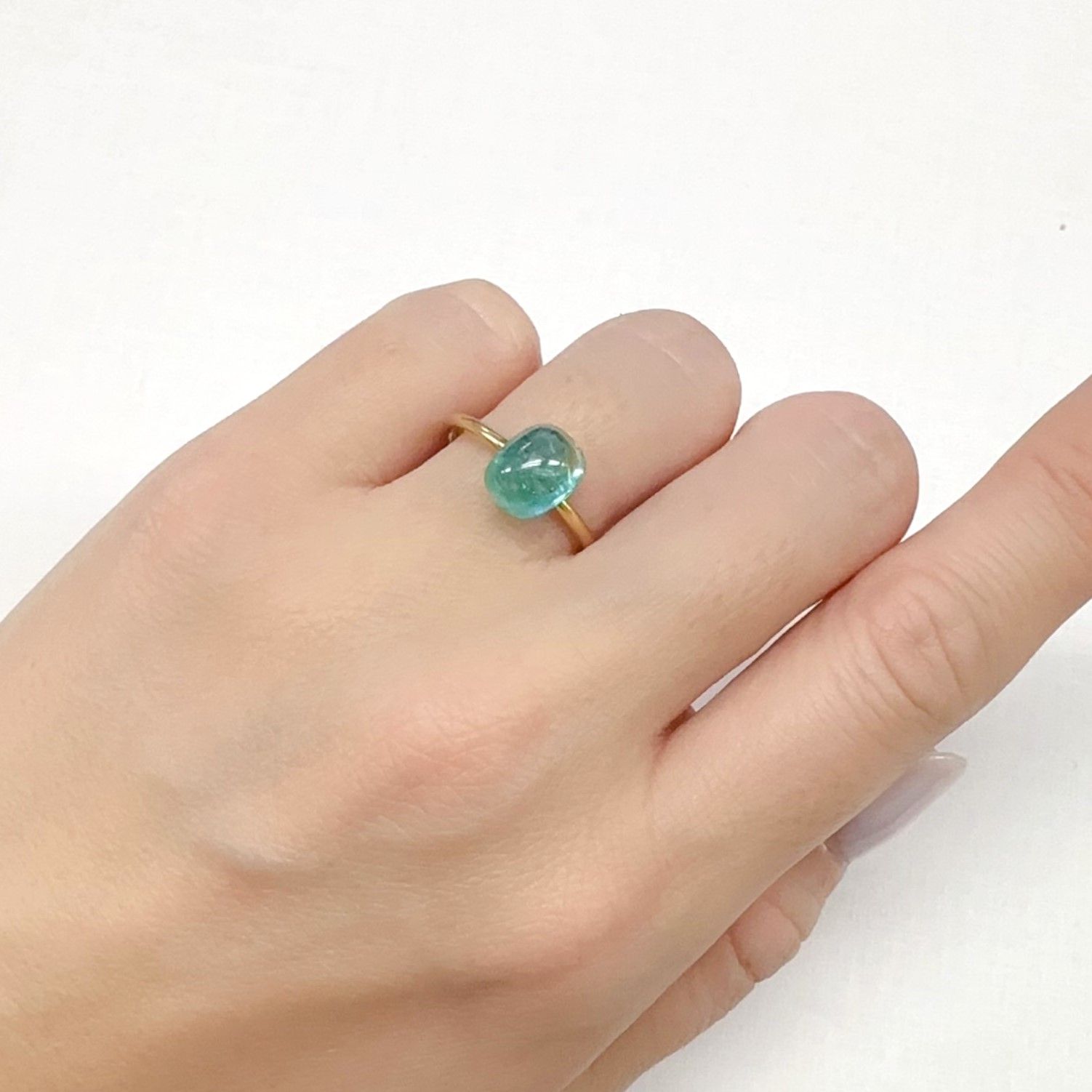 パライバトルマリンキャッツアイ ブラジル産 2.51ct[231224817]9.2x7.2mm前後