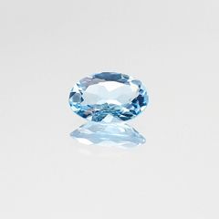 アクアマリン サンタマリアカラー(宝石名アクアマリン)モザンビーク産 0.35ct 識別済[230622259]6.1x4mm前後
