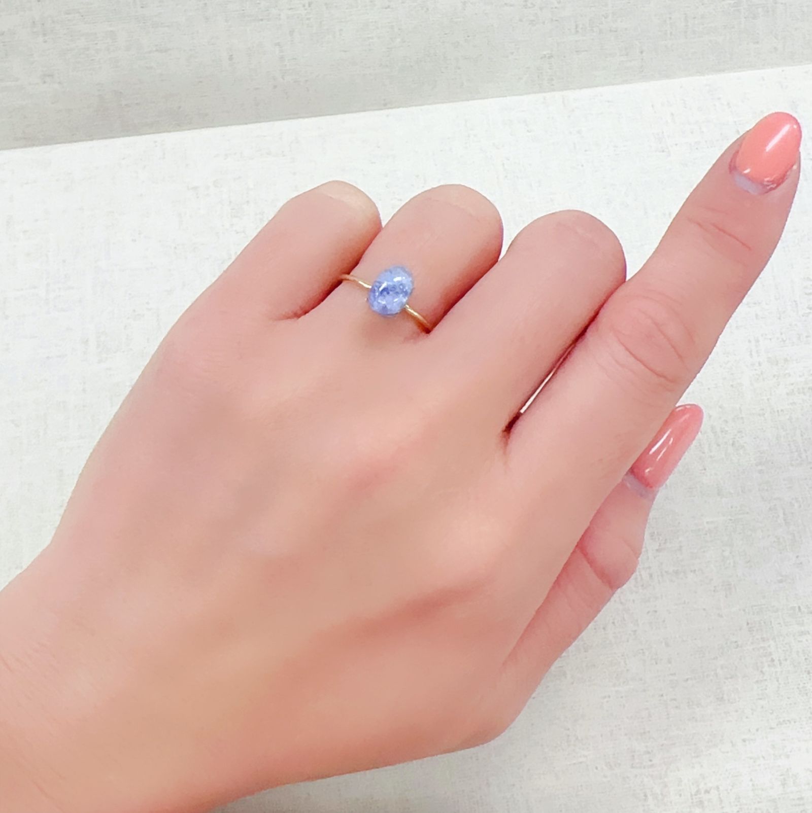 デュモルチェライトインクォーツ ブラジル産 1.94ct[230320882]8.2x5.8mm前後