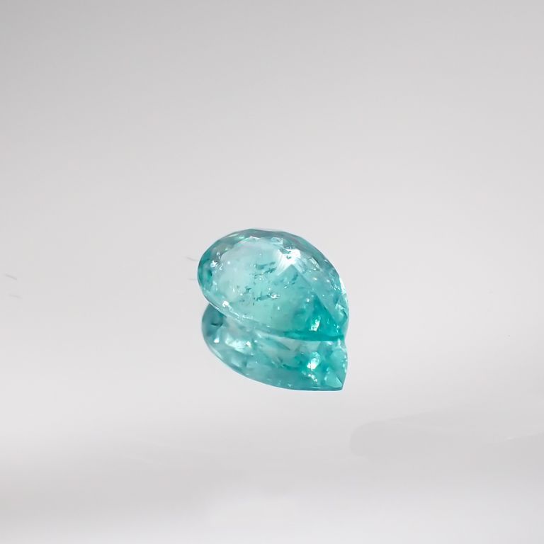 パライバトルマリン(宝石名トルマリン/別名パライバ・トルマリン) ブラジル・キントス鉱山産 0.339ct ソ付(宝貴協)[210711760]6.0×4.2mm前後