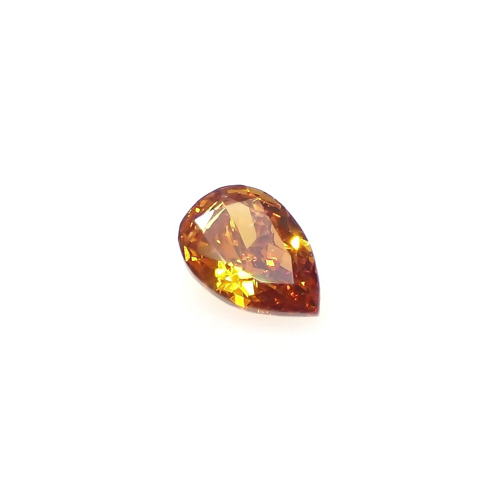 オレンジダイヤモンド SI-2 | FANCY DEEP YELLOWISH ORANGE(宝石名ダイアモンド) ソ付(CGL) 0.122ct / 4.07x2.77mm前後 [240427041]