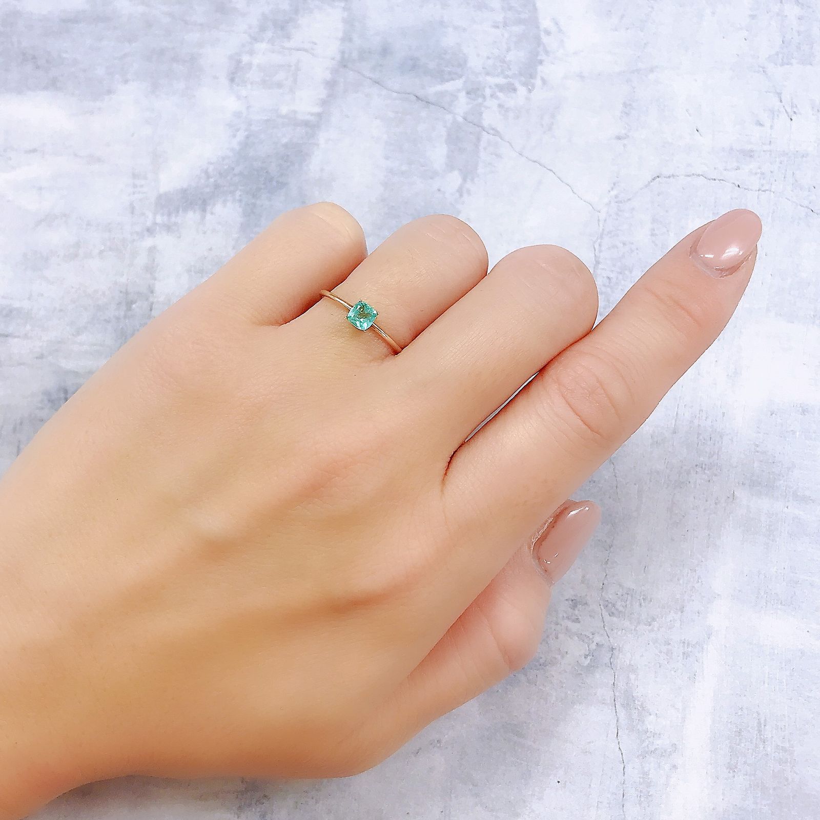 パライバトルマリン(宝石名トルマリン/別名パライバ・トルマリン)ブラジル・キントス鉱山産 0.289ct ソ付(宝貴協)[221018744]4.1x4.1mm前後