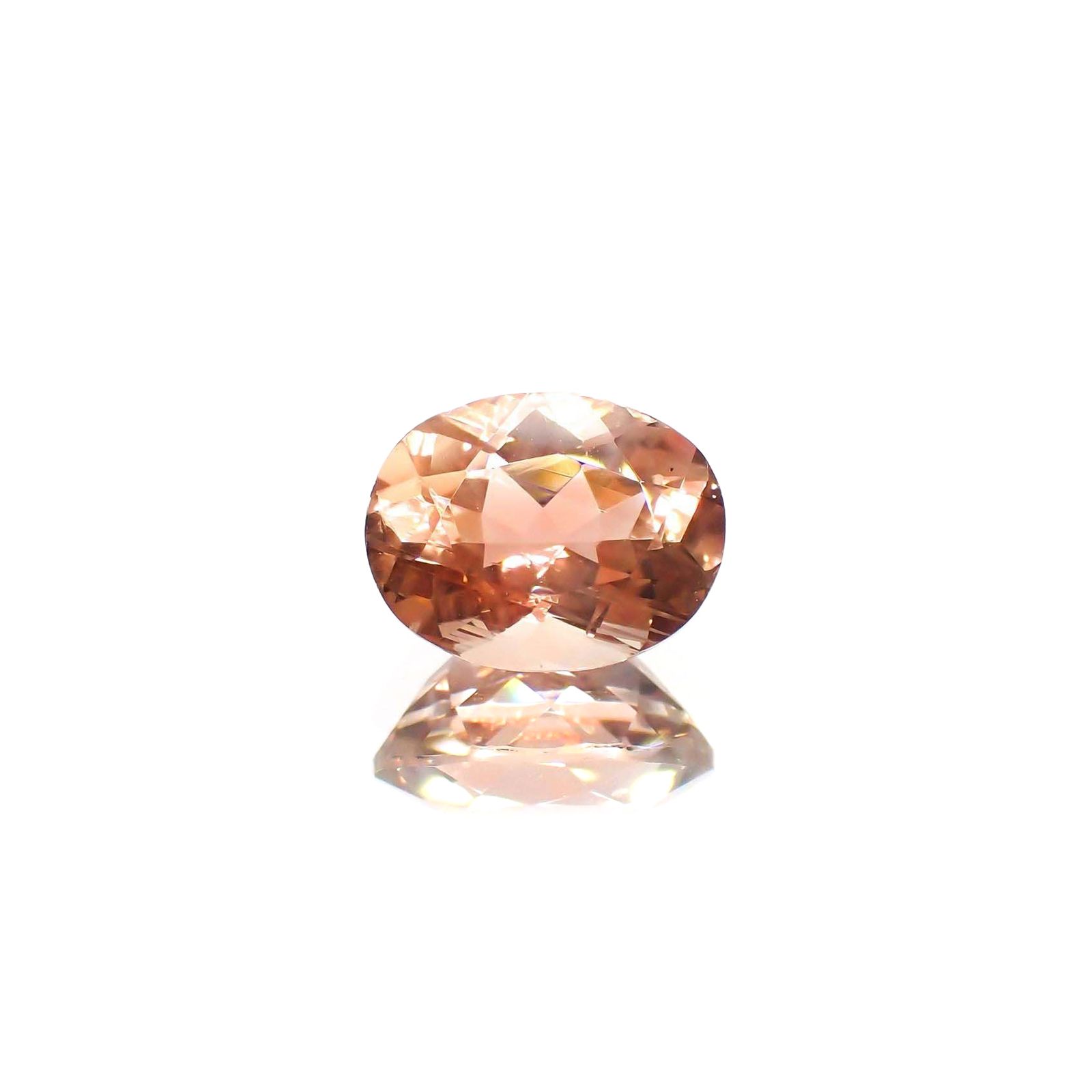 オレゴンサンストーン(宝石名ラブラドライト)アメリカ・オレゴン州産 識別済 1.88ct / 8.9x7mm前後 [230722702]
