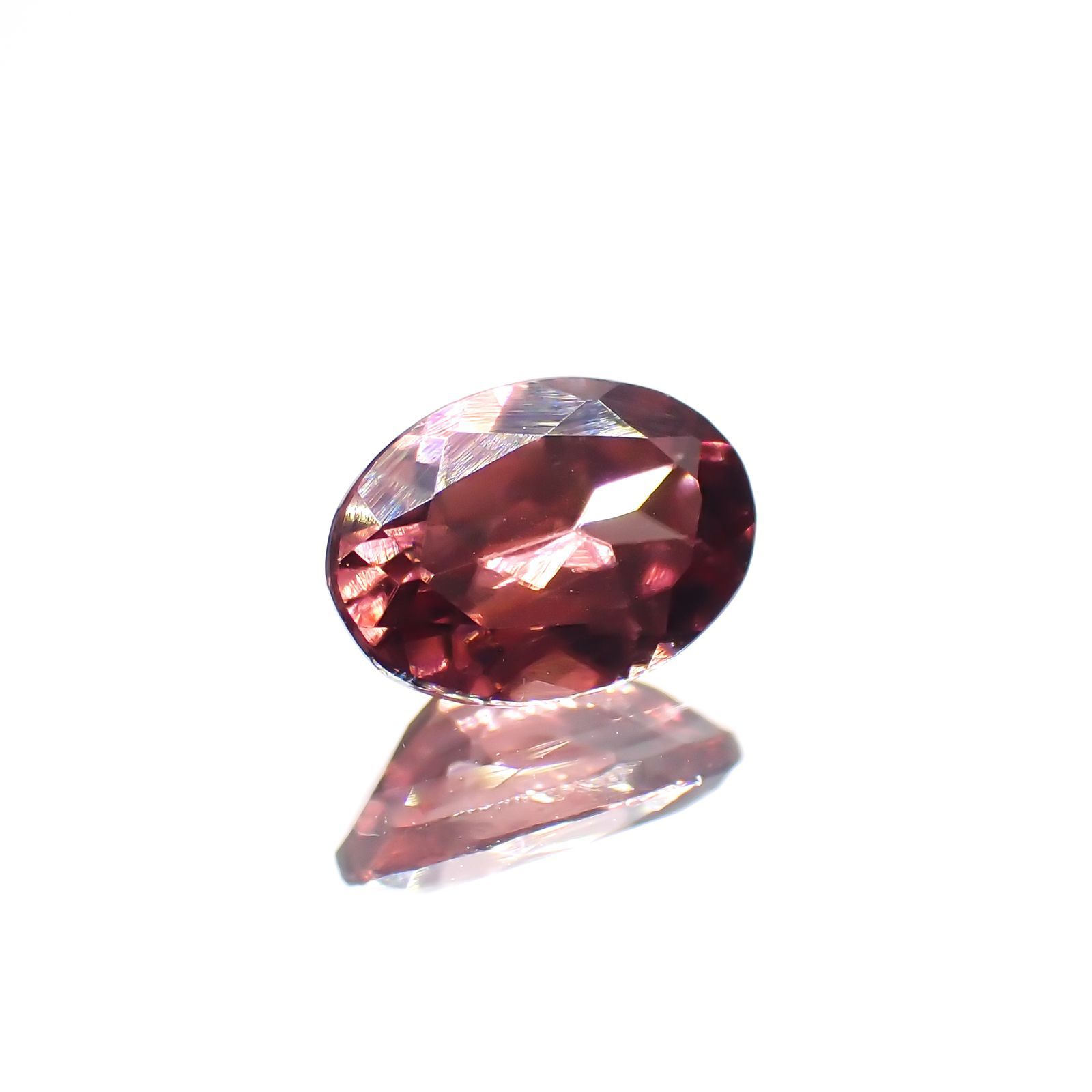 ピンクジルコン(宝石名ジルコン) スリランカ/カンボジア産1.12ct 識別済[21029789]7×4.9mm前後