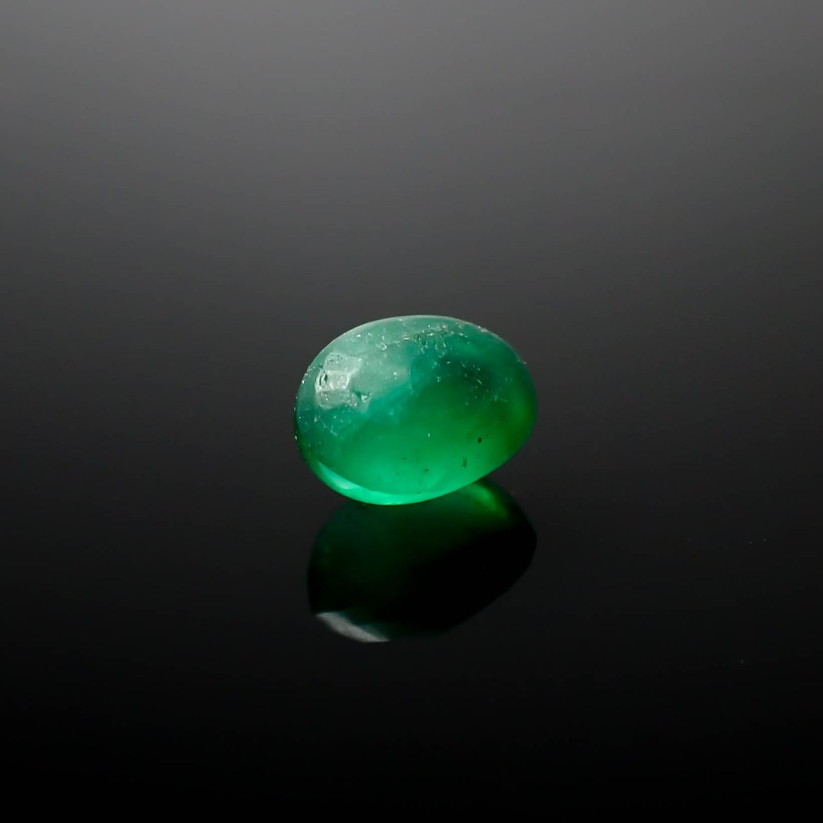 エメラルドキャッツアイ コロンビア産 1.37ct[240427226]7.2x5.2mm前後