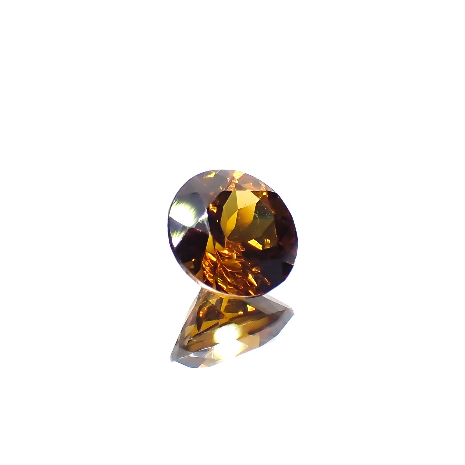 アンドラダイトグロッシュラーガーネット(宝石名アンドラダイト/グロッシュラー・ガーネット)ナミビア産 1.46ct 識別済[231224548]6.9x6.8mm前後