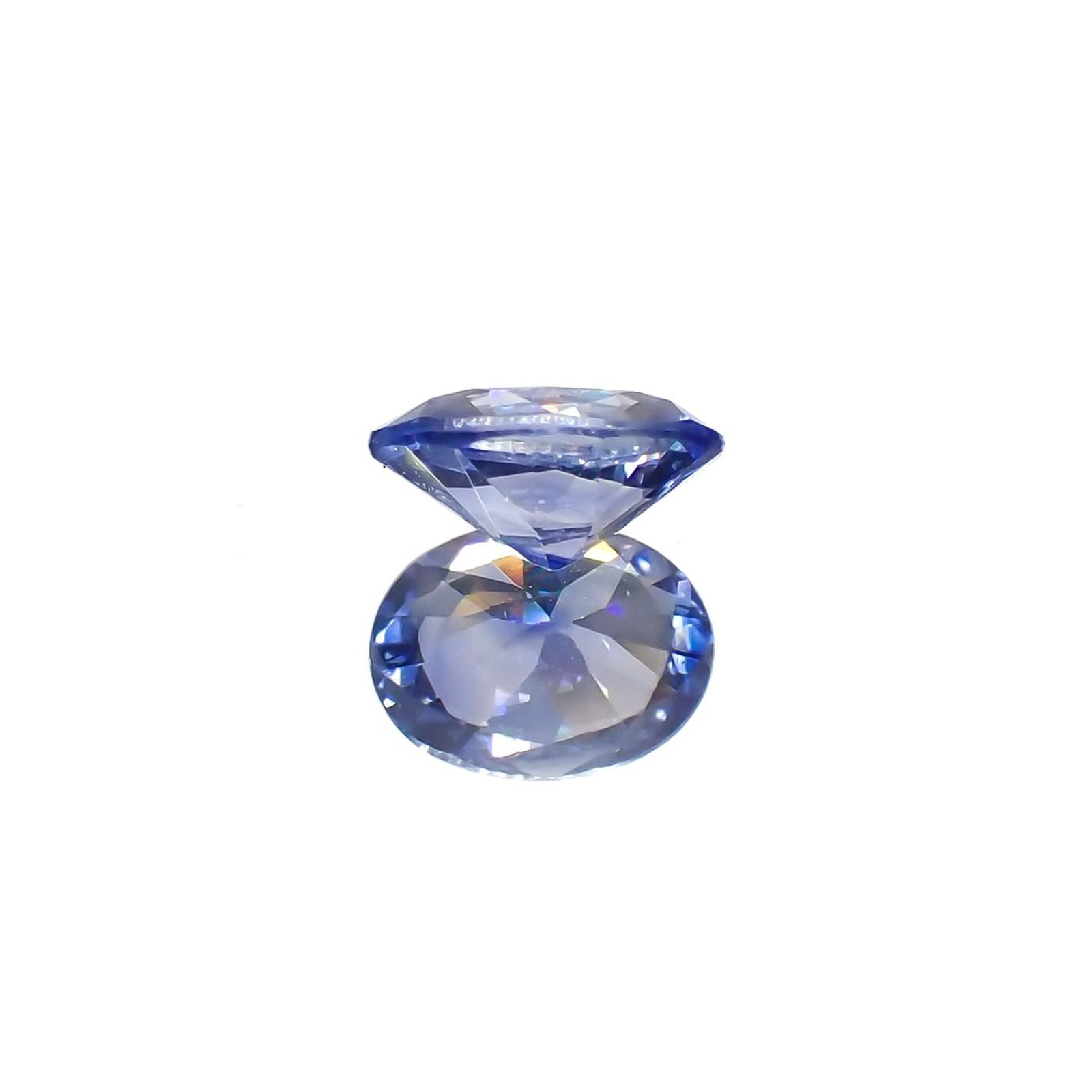 バイカラーサファイア(宝石名サファイア)スリランカ/マダガスカル産 識別済 0.64ct / 6.1x4.6mm前後 [220817433]