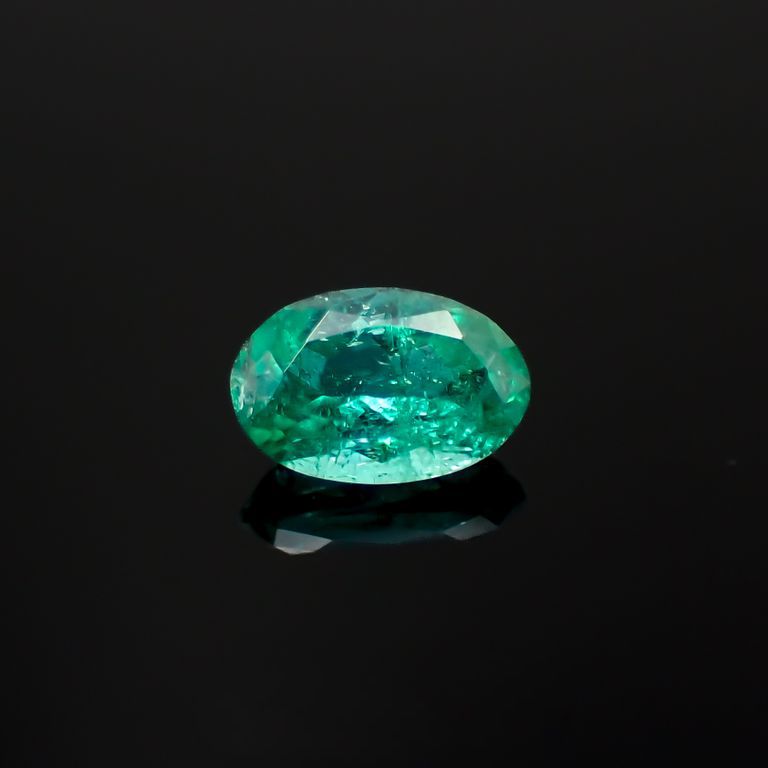 パライバトルマリン(宝石名トルマリン/別名パライバ・トルマリン)ブラジル・キントス鉱山産 0.362ct ソ付(宝貴協)[221018732]5.5x3.7mm前後