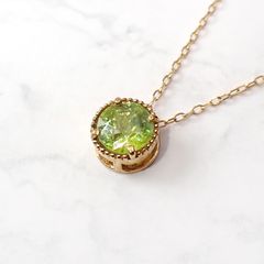 ◇K18 Lumiere（ルミエール）◇スフェーン | 一粒石ジュエリー 5mm [チャーム/ペンダントトップ※チェーン別売り]