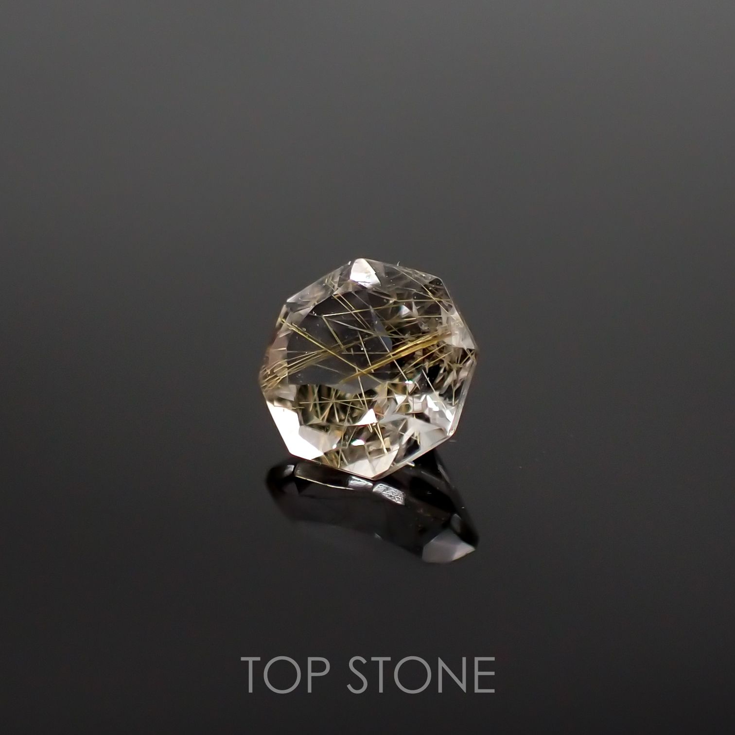◇オクタゴンカット◇ルチルクォーツSA ブラジル産 ルース 0.5ct[210611306]5×5mm前後