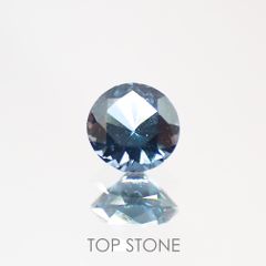 ブルーグレイッシュスピネル(宝石名スピネル) ビルマ産 0.44ct 識別済[210913457]4.6×4.5mm前後