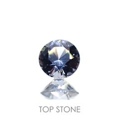 グレイッシュブルースピネル(宝石名スピネル) ビルマ産 0.57ct 識別済[210913464]5.2×5.2mm前後