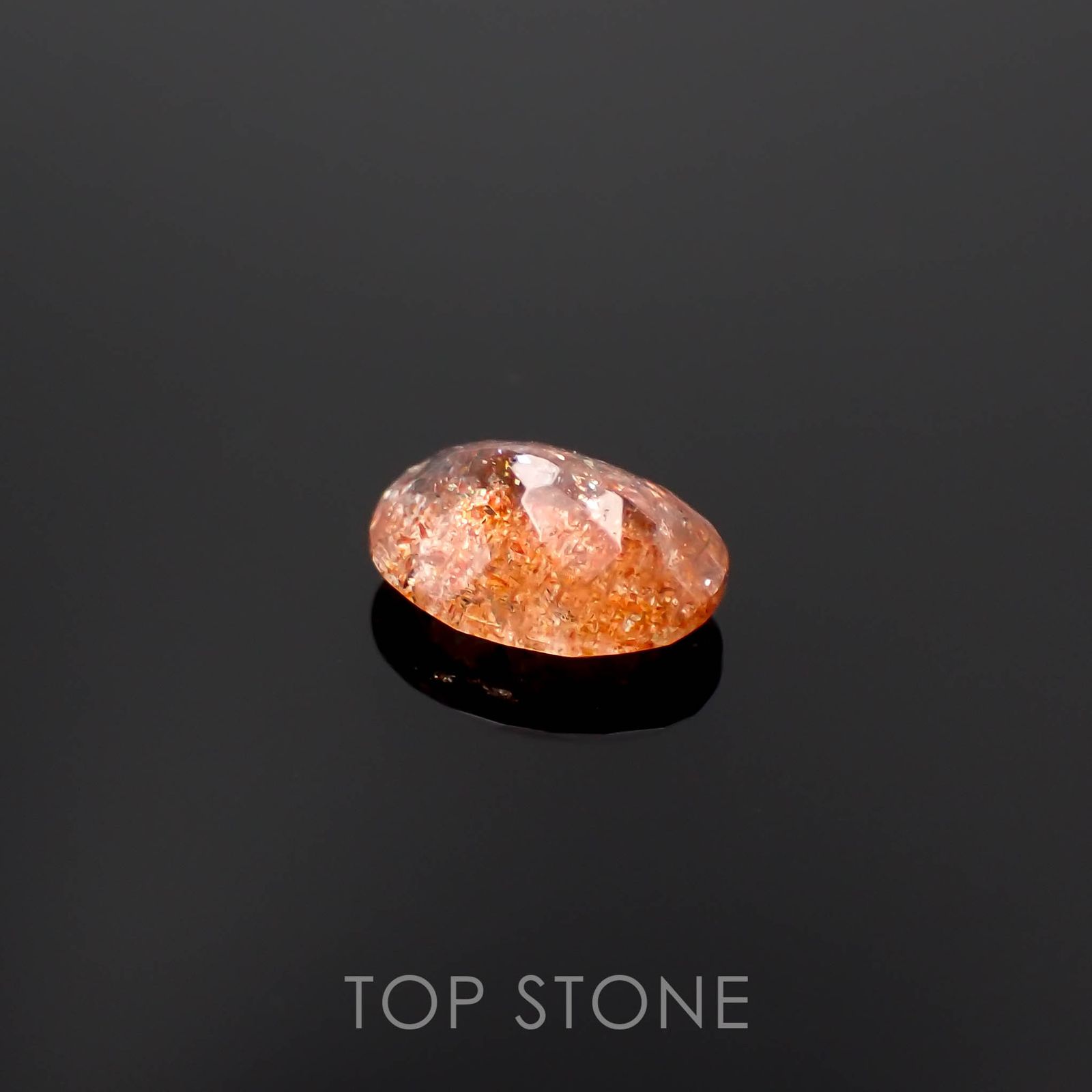 イリュージョンサンストーン(宝石名フェルドスパー)タンザニア産 2.21ct 識別済[230120115]10x7.9mm前後