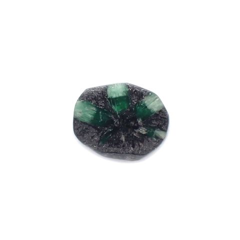 逆トラピッチェエメラルド(宝石名エメラルド)コロンビア産 0.36ct 識別済[231224414]5.4x4.3mm前後