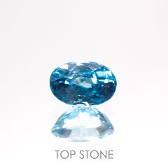 ブルージルコン(宝石名ジルコン) カンボジア産 0.94ct 識別済[20063096]5.8×4.1mm前後