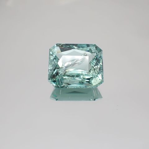 パライバトルマリン(宝石名トルマリン/別名パライバ・トルマリン) モザンビーク産 ソ付(宝貴協) 6.620ct / 12.5×10.9mm前後 [21049392]