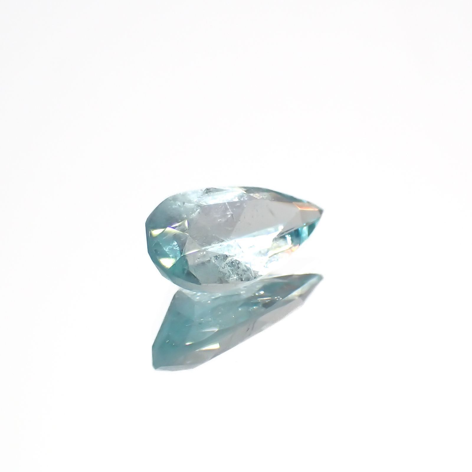 ユークレース(宝石名ブルー・ユークレース)コロンビア産 0.796ct ソ付(彩珠)[221018683]9.3x4.7mm前後