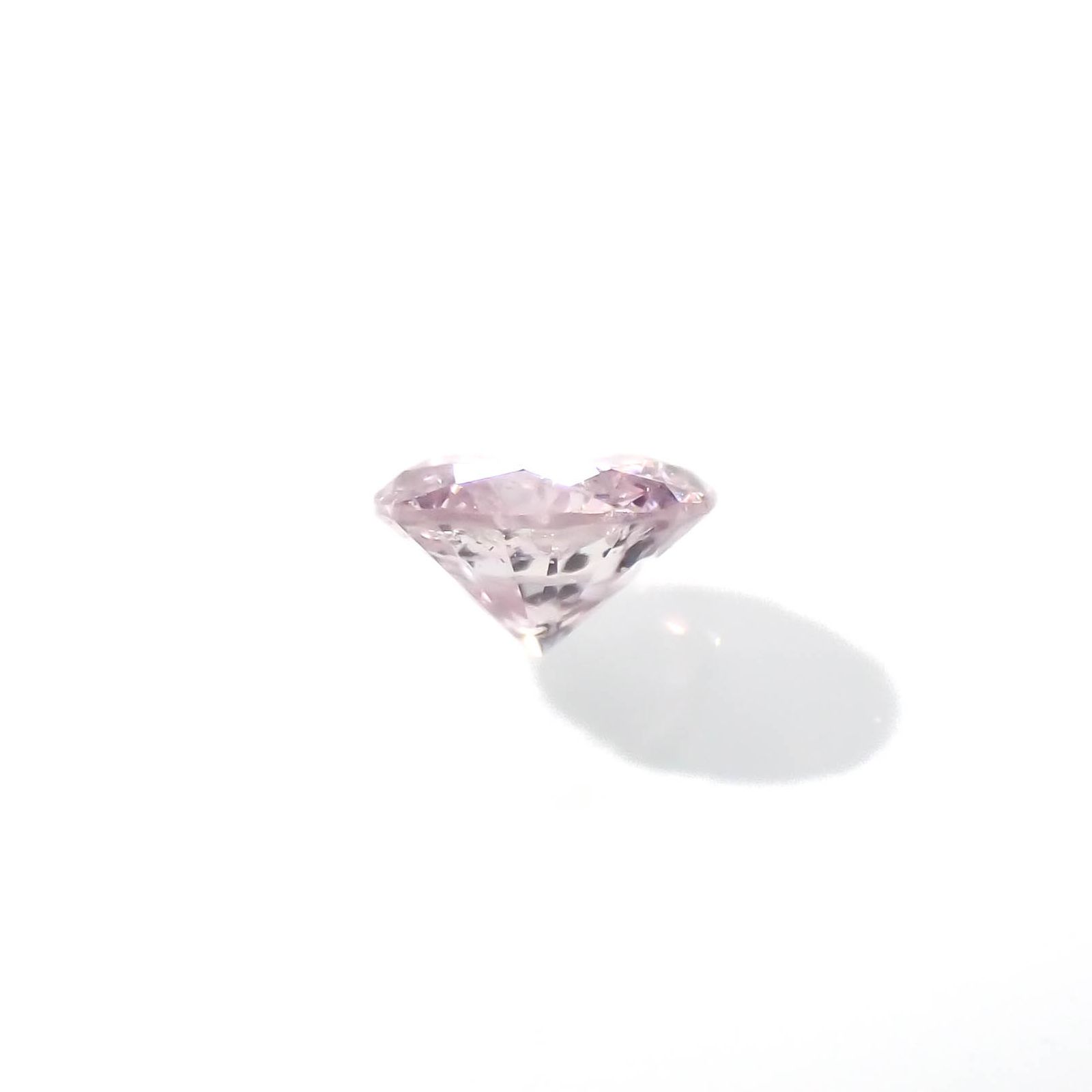 ピンクダイヤモンド(宝石名ダイアモンド I-2/FANCY PURPLISH PINK) 0.030ct ソ付(CGL)[230321210]2.03x2.06mm前後