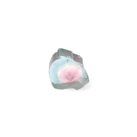 ウォーターメロントルマリン 原石スライス アフガニスタン産 1.67ct [250430217]7x6.8mm前後
