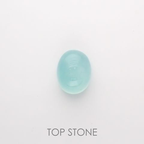 アクアプレーズ(宝石名ブルー グリーン・カルセドニー) 南アフリカ産 2.19ct 識別済[210912339]9×7.1mm前後