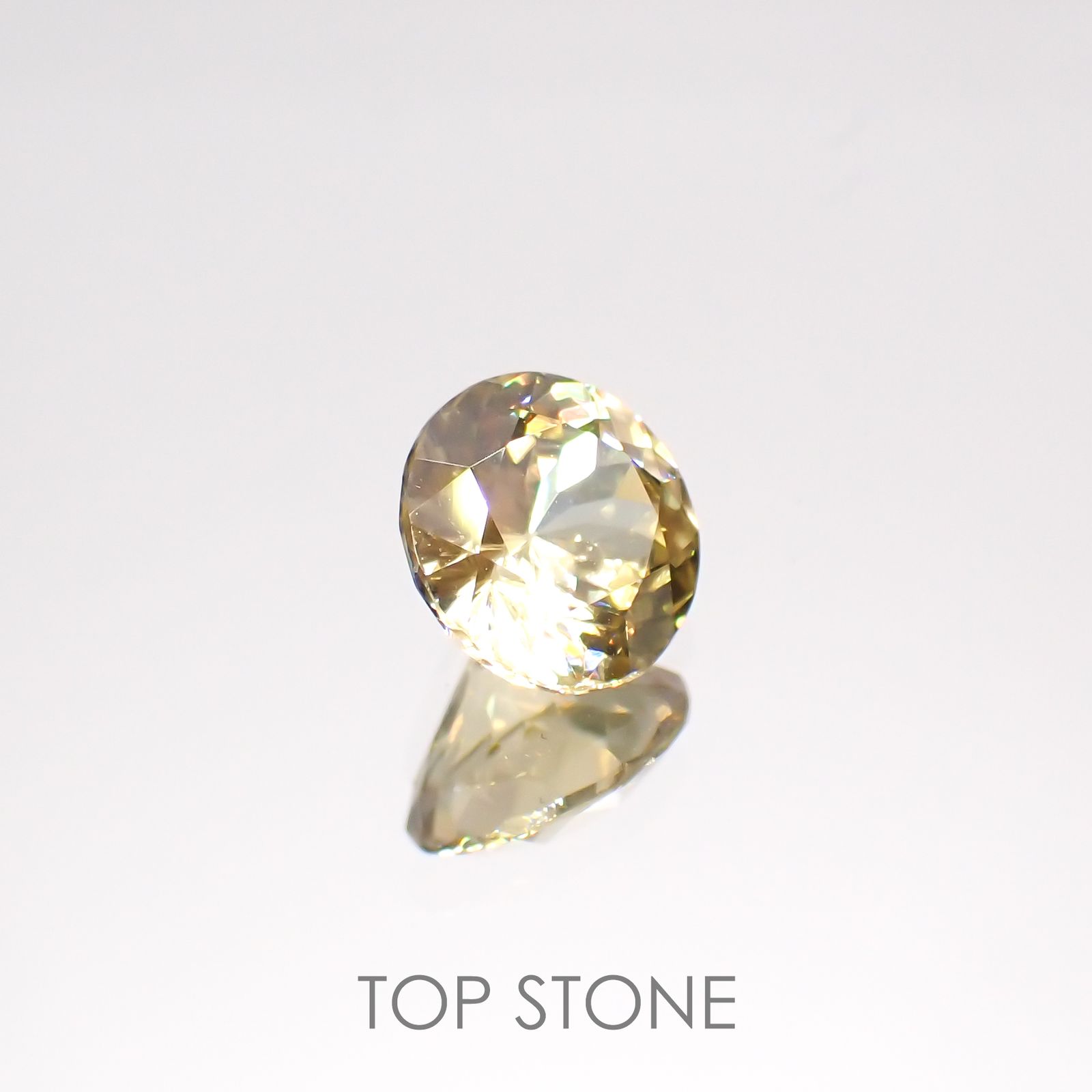 イエロージルコン(宝石名ジルコン)スリランカ/カンボジア産 1.83ct 識別済[220114840]6.9x6.8mm前後