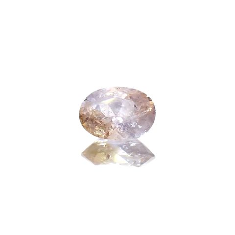 バイカラーマグネシオアキシナイト フルオレッセンス(宝石名マグネシオ・アキシナイト)タンザニア産 ソ付(日独) 0.847ct / 7.22x5.16mm前後 [230421873]